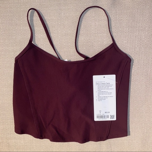 Lululemon Daily Lineup Tank Top Cassis NWT - Picture 2 of 6